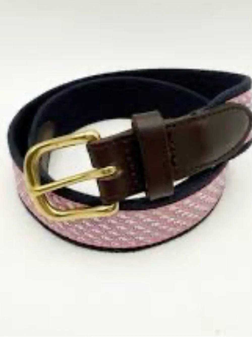 Vineyard Vines Canvas Leather-Trim Men's Belt